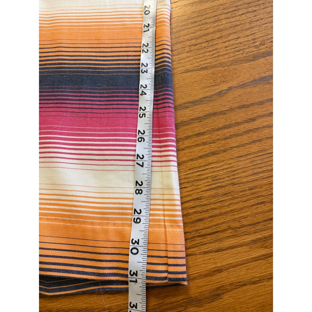 Trina Turk Women Pink Orange Striped Wide Leg Trousers Size 4 Boho Y2K Coastal - Picture 9 of 10